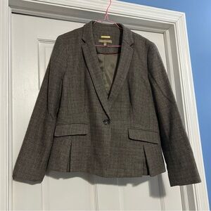Talbots 12P petite wool blend blazer jacket business casual wool blend Italy